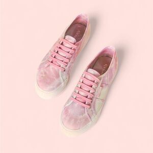 Superga Pink Sneakers Platform Low-Top